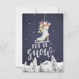 Winter Wonderland Skate | Lassen Sie es Typografie Karte