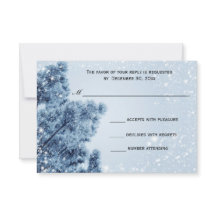 Winter Wonderland Snow and Pine Wedding Response