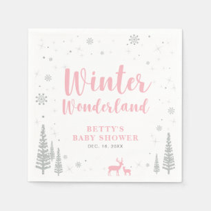 Winter Wonderland Snow Baby Shower Papier Serviett Serviette