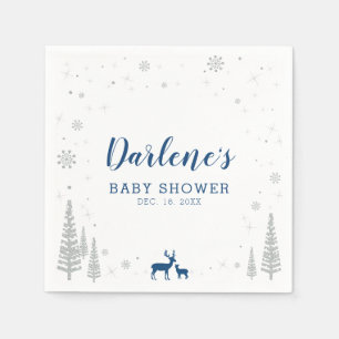 Winter Wonderland Snow Baby Shower Papier Serviett Serviette