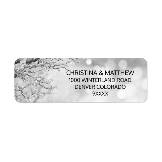 Winter Wonderland Snow Branch Hochzeit (Vorne)