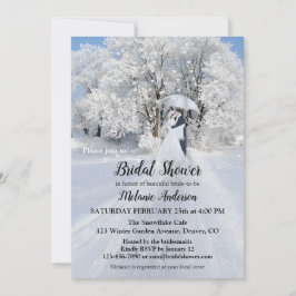 Winter Wonderland Snow Bridal Dusche Einladung