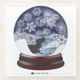 WINTER WONDERLAND SNOW GLOBE GLASUNTERSETZER