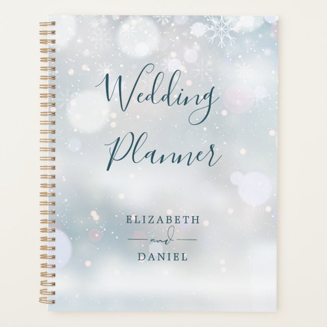 Winter Wonderland Snow Wedding Planer (Vorderseite)