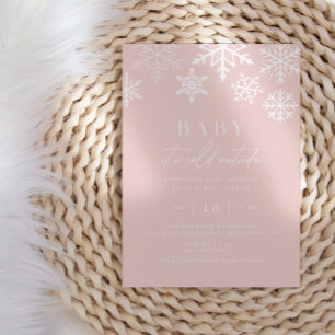 Winter Wonderland Snowflake Girl Babydusche Einladung
