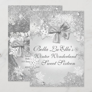 Winter Wonderland Snowflake Party Einladungen