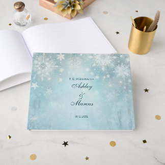 Winter Wonderland Snowflake Wedding Gästebuch