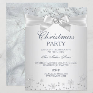 Winter Wonderland Snowflake Weihnachtsfest Party l Einladung