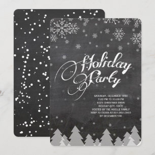 Winter Wonderland Snowflakes Fête Invitation