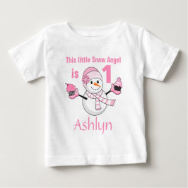 Winter Wonderland Snowman Cupcakes Erster Geburtst Baby T-shirt