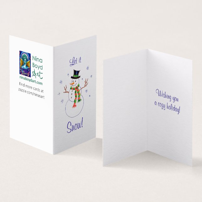 Winter Wonderland Snowman *Set von 25 Urlaubskarte (Innenseite und Außenseite)