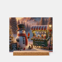 Winter Wonderland Snowman's Hot Chocolate Cart