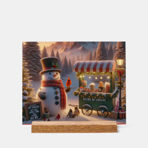 Winter Wonderland Snowman's Hot Chocolate Cart