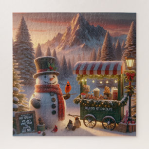 Winter Wonderland Snowman's Hot Chocolate Cart