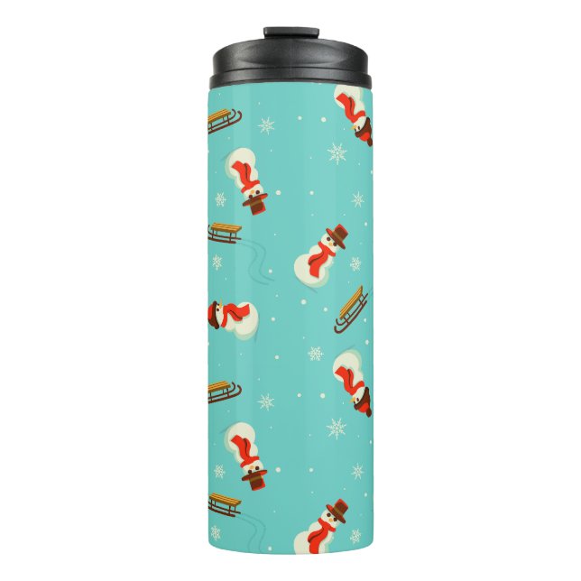 Winter Wonderland Snowmen Thermosbecher (Vorderseite)