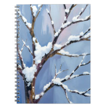 Winter Wonderland Snowy Tree Branches Painted