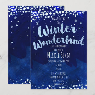 Winter Wonderland Sternenhimmel Whimsical Einladun Einladung