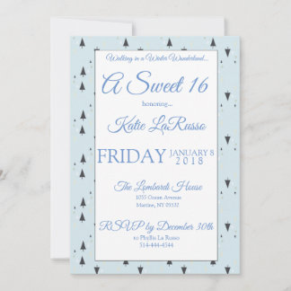 Winter Wonderland Sweet 16 Einladung