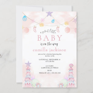 Winter Wonderland Sweet Little Baby Dusche Einladung