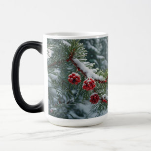 Winter Wonderland Tasse Evergreen Pine & Red Berri