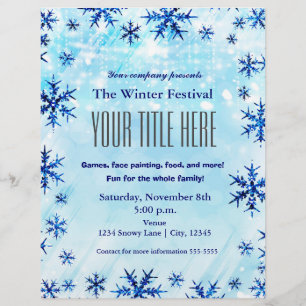 Winter Wonderland Typ Festival Event Flyer Poster