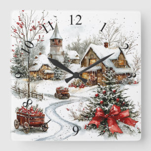 Winter Wonderland Wanduhr