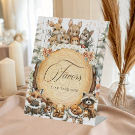 Winter Wonderland Wasserfarbene Tiere Lieblingszei Sockelschild