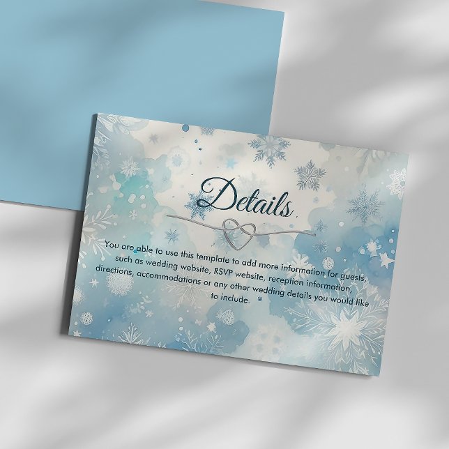 Winter Wonderland Wedding Details Card Begleitkarte (Von Creator hochgeladen)
