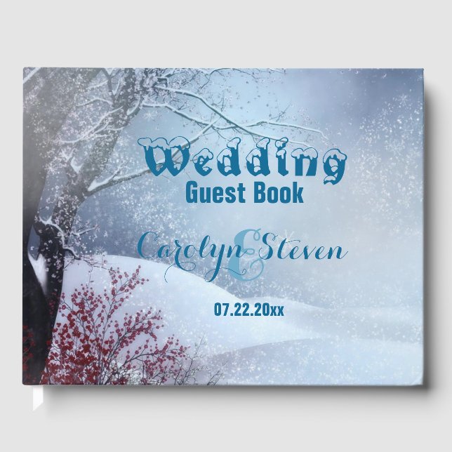 Winter Wonderland Wedding Gästebuch (Vorderseite)