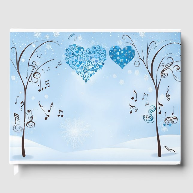 Winter Wonderland Wedding Guest Book Gästebuch (Vorderseite)