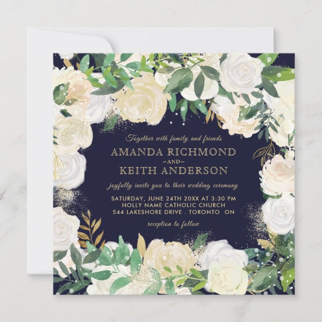 Winter Wonderland Wedding Invitations (Devant)
