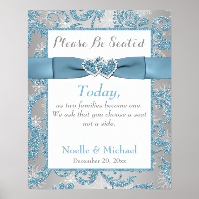 Winter Wonderland Wedding Poster (Vorne)
