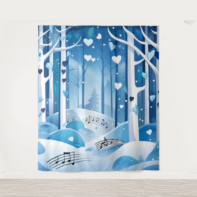 Winter Wonderland Weddrop Wandteppich (Vorderseite)