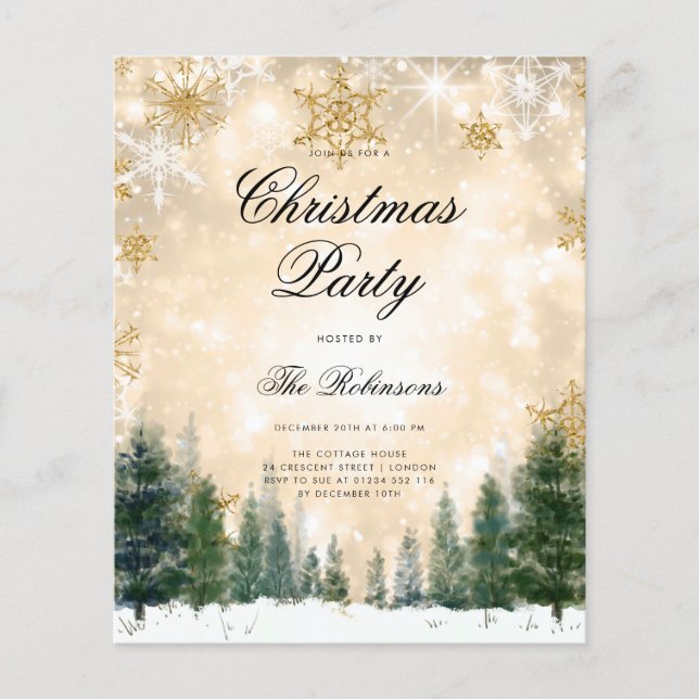 Winter Wonderland Weihnachten Einladung Programm M Flyer (Vorne)