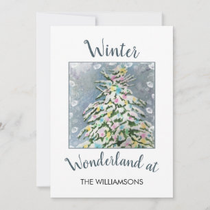 Winter Wonderland Weihnachtsbaum Feiertagskarte