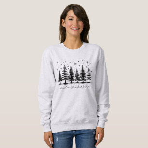 Winter Wonderland Weihnachtsbäume Winterfeiertage Sweatshirt