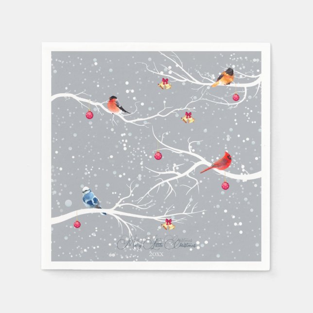 Winter Wonderland Weihnachtsferien Serviette (Vorderseite)