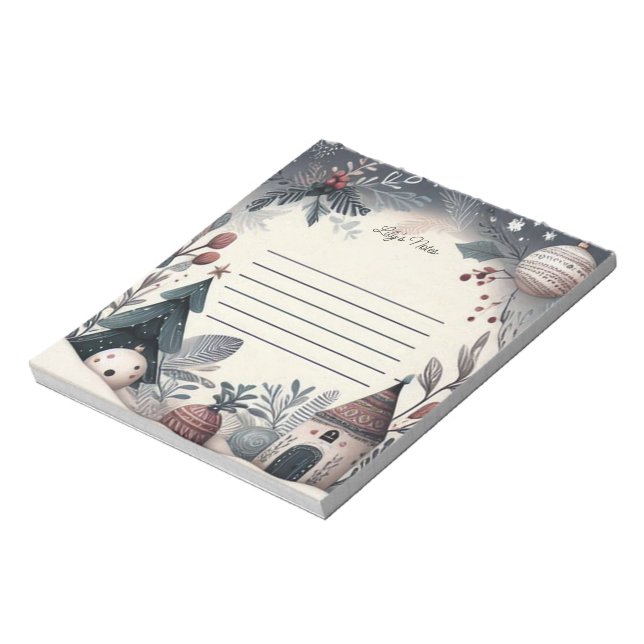 Winter Wonderland Weihnachtslandschaft Notizblock (Rotiert)