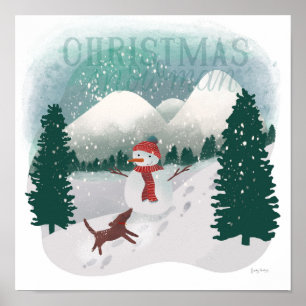 Winter Wonderland - Weihnachtsschneemann Poster