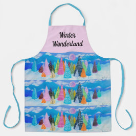 Winter Wonderland Whimsical Art Schürze