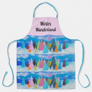 Winter Wonderland Whimsical Art Schürze