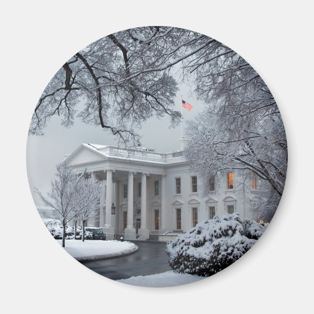 Winter Wonderland White House Magnet (Vorne)