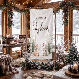 Winter Wonderland Willkommens-Baby-Party Banner