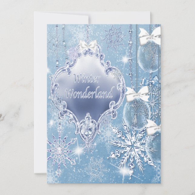 Winter Wonderland Winter Prom Einladungen (Vorderseite)