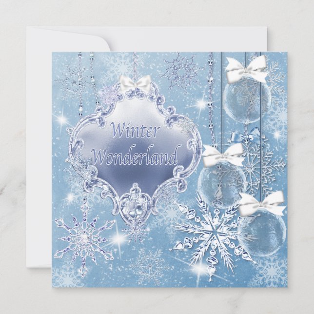 Winter Wonderland Winter Prom Einladungen (Vorderseite)