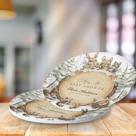 Winter Wonderland Woodland Animals Kinderdusche Pappteller