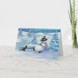 Winter Wonders Snowman Snooze Card by Bihrle Feiertagskarte