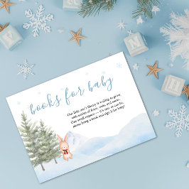 Winter Woodland Animals Baby Shower Books For Baby Begleitkarte