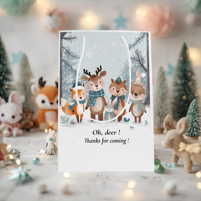Winter Woodland Animals Birthday  Mittlere Geschenktüte (Von Creator hochgeladen)