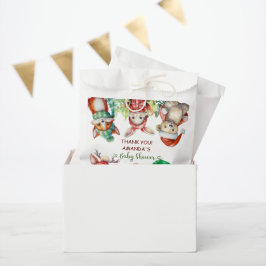 Winter Woodland Animals Kinderdusche Danke Geschenktütchen